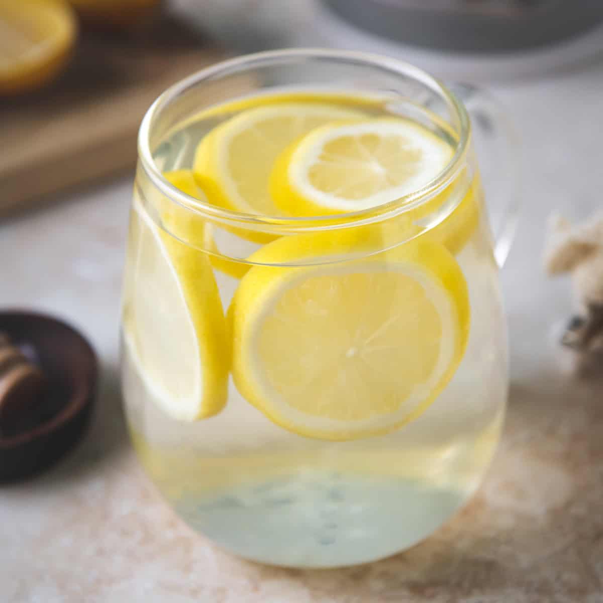 Hot lemon water