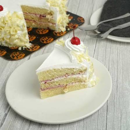 White Forest cake slice