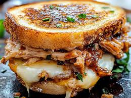 BBQ chicken & cheese sandwich