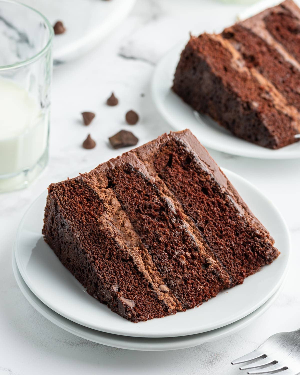 Chocolate cake slice